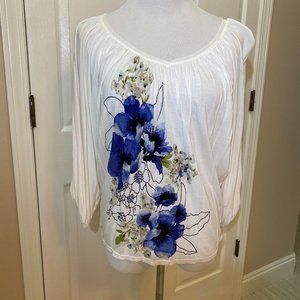 WHBM V-neck blouse